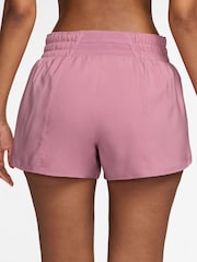 Nike Elemental Pink One Dri-FIT Mid Rise 3" Brief Lined Shorts - Image 2 of 6