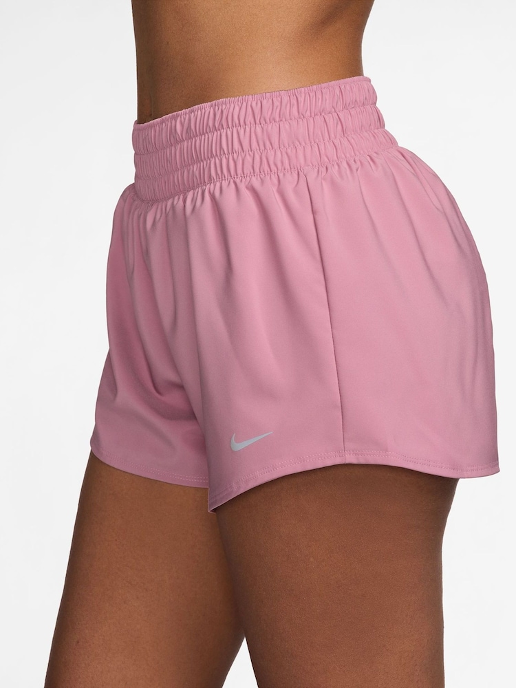 Nike Elemental Pink One Dri-FIT Mid Rise 3" Brief Lined Shorts - Image 3 of 6