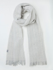 FatFace Grey Stitch Detail Scarf - Image 1 of 2
