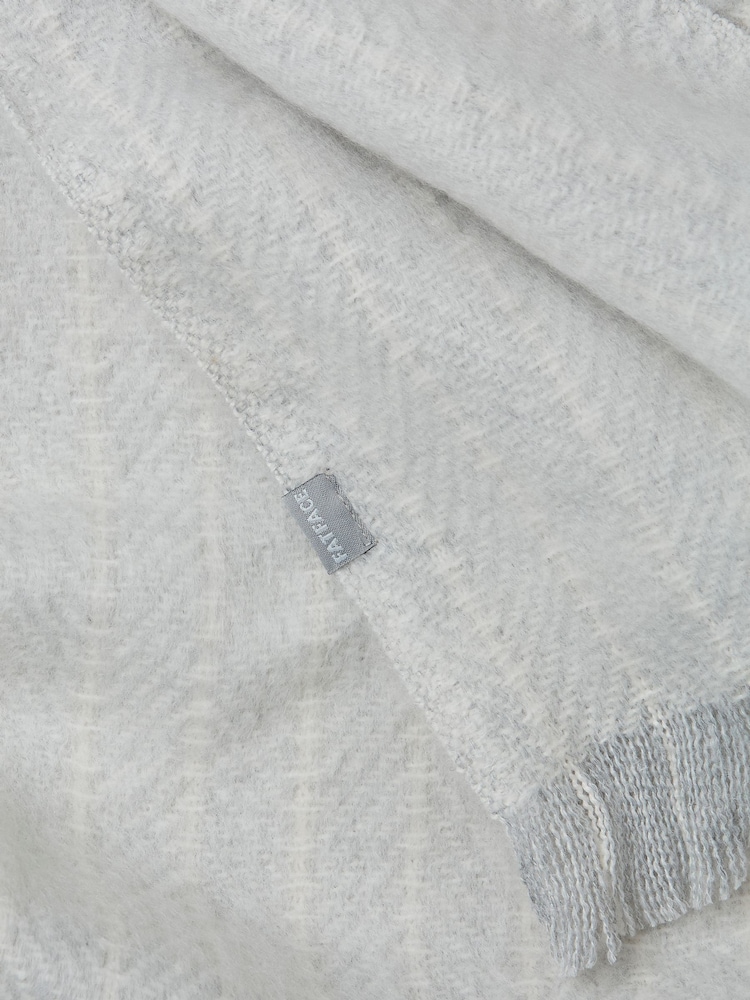 FatFace Grey Stitch Detail Scarf - Image 2 of 2