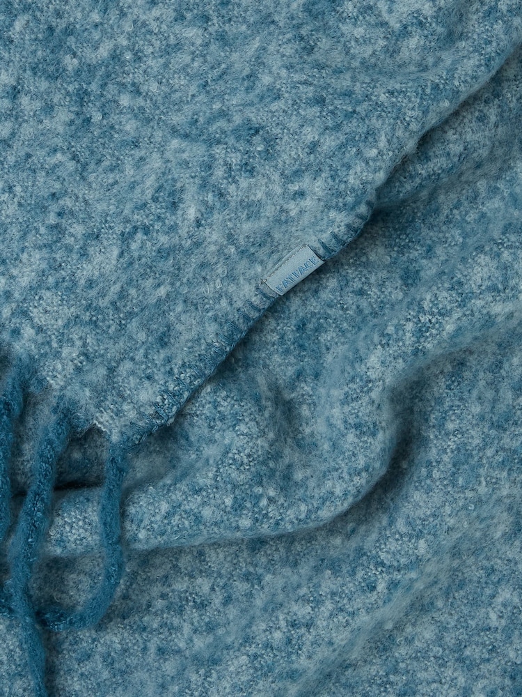FatFace Blue Boucle Scarf - Image 2 of 2