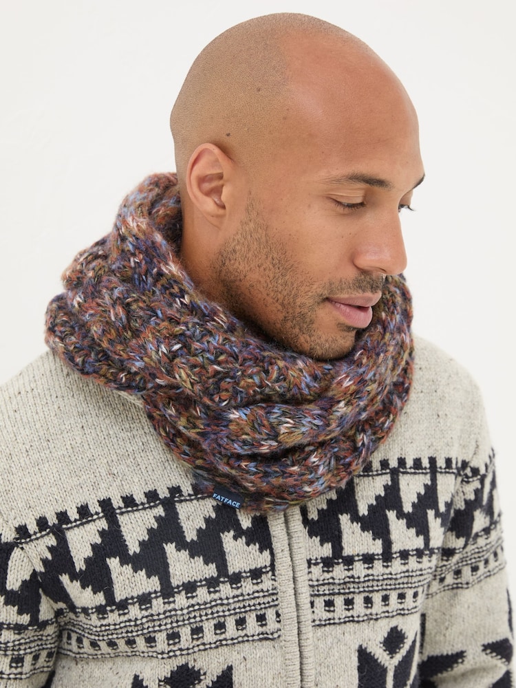 FatFace Navy Twist Snood - Image 2 of 3 FatFace Navy Twist Snood - Image 2 of 3