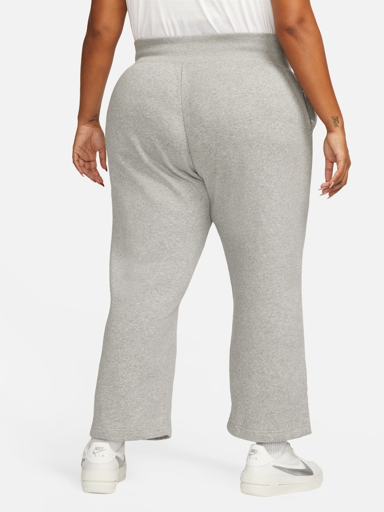 Nike Dark Grey Heather Curve Sportswear Phoenix Fleece High-Waisted Wide-Leg Sweatpants - Image 2 of 6