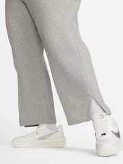 Nike Dark Grey Heather Curve Sportswear Phoenix Fleece High-Waisted Wide-Leg Sweatpants - Image 4 of 6