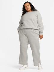 Nike Dark Grey Heather Curve Sportswear Phoenix Fleece High-Waisted Wide-Leg Sweatpants - Image 6 of 6