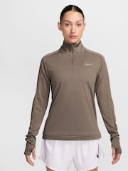 Nike Brown Dri-FIT Pacer Half Zip Running Top - Image 1 of 5