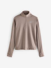 Nike Brown Dri-FIT Pacer Half Zip Running Top - Image 4 of 5
