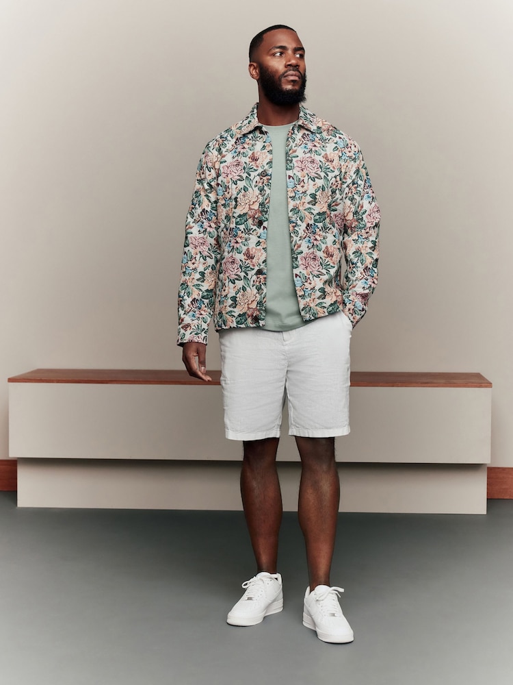 Multicolour Floral Pattern Tapestry Shacket Overshirt - Image 2 of 7