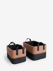 Set of 2 Natural Bronx Storage Baskets - Image 4 of 5