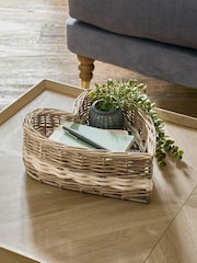 Natural Malvern Heart Storage Basket - Image 1 of 4