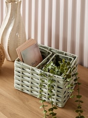 Set of 3 Green Mini Baskets - Image 2 of 4