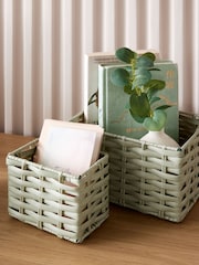 Set of 3 Green Mini Baskets - Image 3 of 4