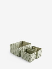 Set of 3 Green Mini Baskets - Image 4 of 4
