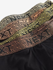 Black Metallic Chain Pattern Waistband 4 pack Hipster Boxers - Image 7 of 8