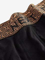 Black Metallic Chain Pattern Waistband 4 pack Hipster Boxers - Image 8 of 8
