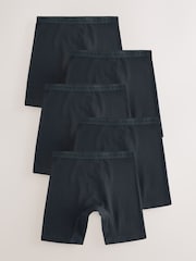 Black Shorts Long Leg Briefs 5 Pack (2-16yrs) - Image 1 of 9