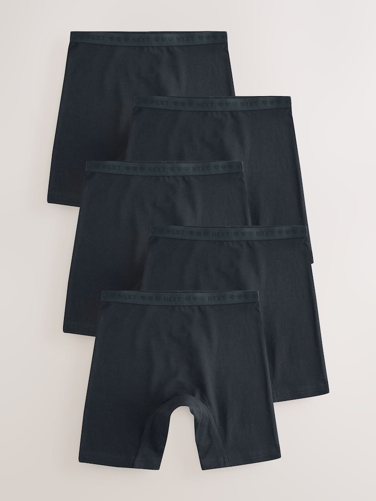 Black Shorts Long Leg Briefs 5 Pack (2-16yrs) - Image 1 of 9