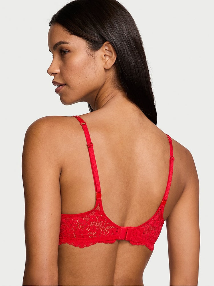 Victoria's Secret Vermillion Red Push Up Twinkle Strap Bra - Image 2 of 4