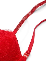 Victoria's Secret Vermillion Red Push Up Twinkle Strap Bra - Image 4 of 4