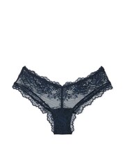 Victoria's Secret Dark Twilight Blue Cheeky Rose Lace Knickers - Image 4 of 4