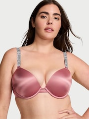 Victoria's Secret Vintage Rose Pink Push Up Shine Strap Bra - Image 1 of 3