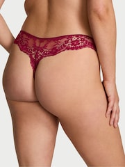 Victoria's Secret Campari Red Thong Lace Knickers - Image 2 of 4