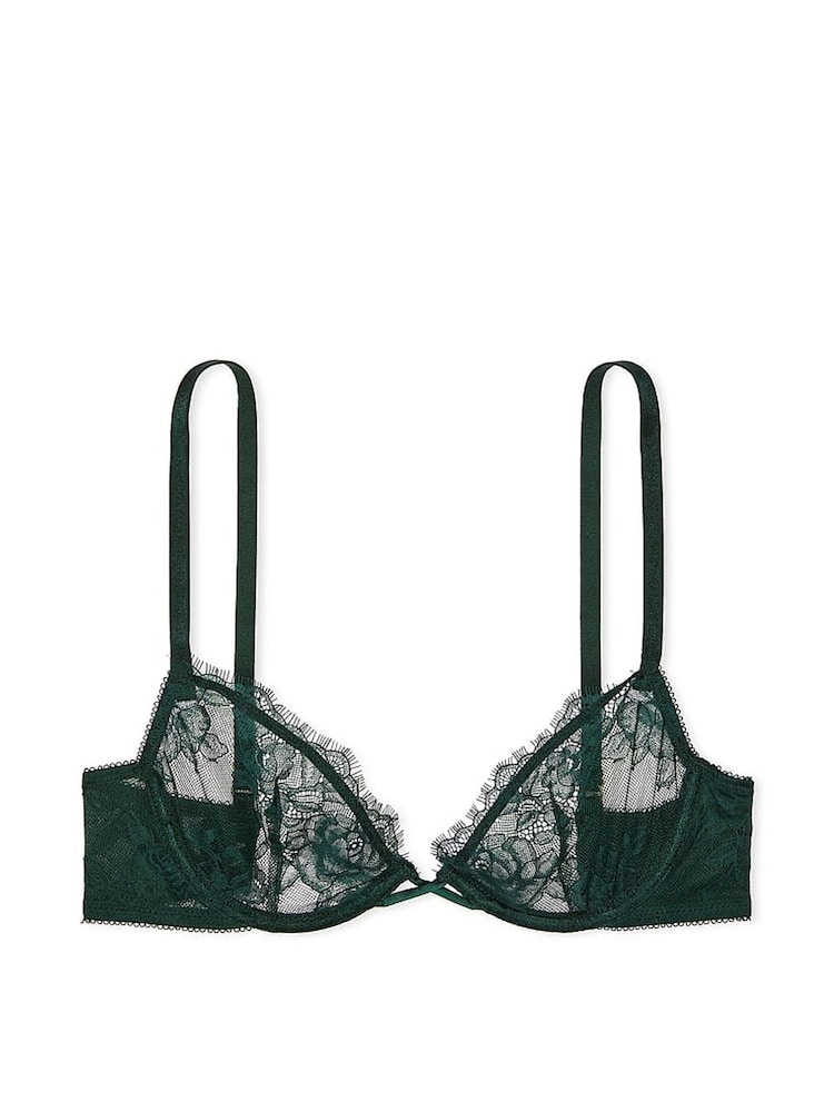 Victoria's Secret Botanical Green Unlined Demi Rose Lace Bra - Image 4 of 4 Victoria's Secret Botanical Green Unlined Demi Rose Lace Bra - Image 4 of 4