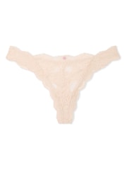 Victoria's Secret Marzipan Nude Thong Lace Knickers - Image 3 of 3