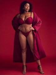 Victoria's Secret Campari Red Brazilian Lace Knickers - Image 3 of 4