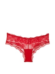 Victoria's Secret Lipstick Red Cheeky Rose Lace Knickers - Image 4 of 4