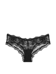 Victoria's Secret Black Cheeky Rose Lace Knickers - Image 3 of 3