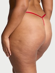 Victoria's Secret Lipstick Red G String Rose Lace Knickers - Image 2 of 3