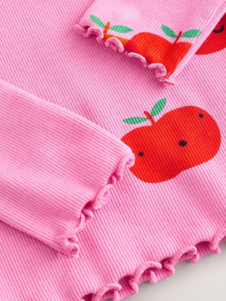 Pink Apple Character - Rib Long Sleeve T-Shirt (3mths-7yrs) - Image 10 of 10 Pink Apple Character - Rib Long Sleeve T-Shirt (3mths-7yrs) - Image 10 of 10