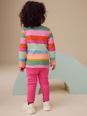 Bande d'arc-en-ciel - T-shirt côtelé à manches longues (3 mois à 7 ans) - Image 3 de 8