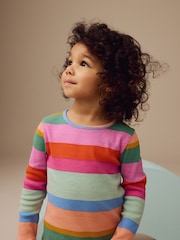 Bande d'arc-en-ciel - T-shirt côtelé à manches longues (3 mois à 7 ans) - Image 4 de 8