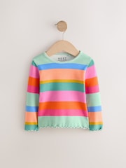 Bande d'arc-en-ciel - T-shirt côtelé à manches longues (3 mois à 7 ans) - Image 5 de 8