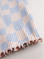 Bleu à damier - T-shirt côtelé à manches longues (3 mois à 7 ans) - Image 9 de 9