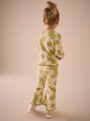 Green Flower Rib Long Sleeve T-Shirt (3mths-7yrs) - Image 3 of 8