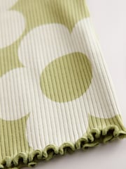Green Flower Rib Long Sleeve T-Shirt (3mths-7yrs) - Image 8 of 8