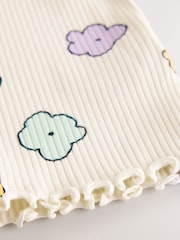 Cream Rainbow Flowers Rib Long Sleeve T-Shirt (3mths-7yrs) - Image 12 of 12
