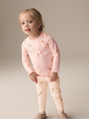 Rose motif fée - T-shirt côtelé à manches longues (3 mois à 7 ans) - Image 1 de 10
