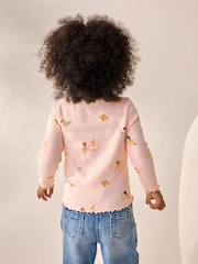 Rose motif fée - T-shirt côtelé à manches longues (3 mois à 7 ans) - Image 5 de 10