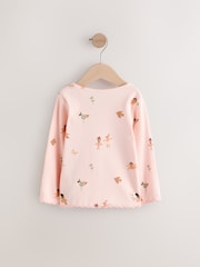 Rose motif fée - T-shirt côtelé à manches longues (3 mois à 7 ans) - Image 8 de 10