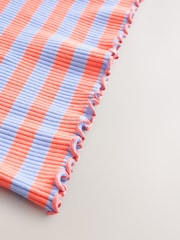 Orange/Purple Stripe Rib Long Sleeve T-Shirt (3mths-7yrs) - Image 7 of 7
