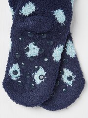 FatFace Navy Penguin Fluffy Socks - Image 2 of 2