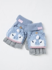 FatFace Blue Unicorn Gloves - Image 1 of 2