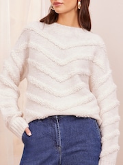 Friends Like These Cream Textured Jumper - Image 1 of 4