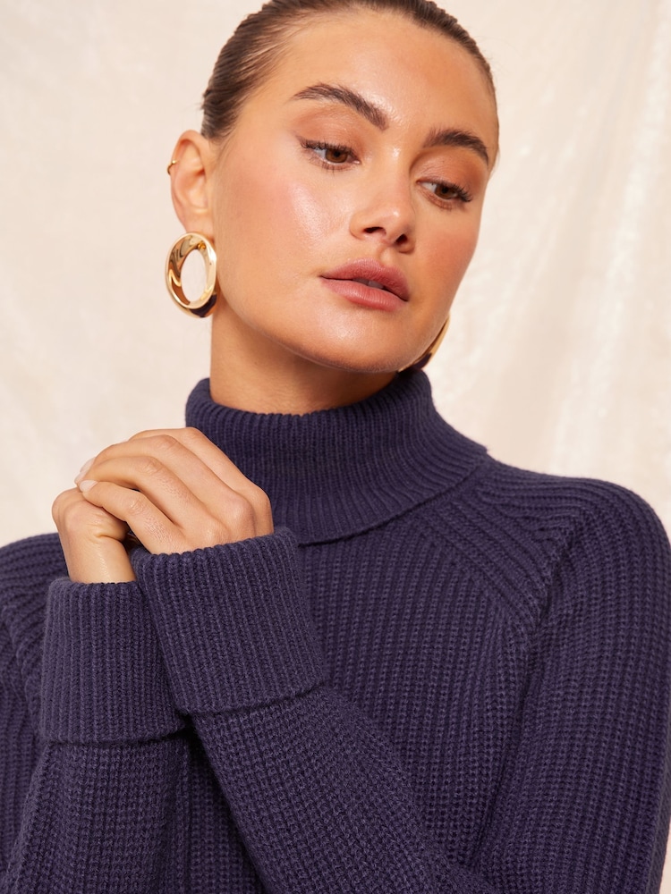 Friends Like These Purple Cowl Neck Jumper - Image 2 of 4