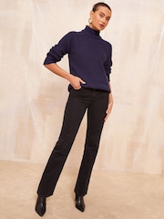 Friends Like These Purple Cowl Neck Jumper - Image 3 of 4