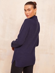 Friends Like These Purple Cowl Neck Jumper - Image 4 of 4